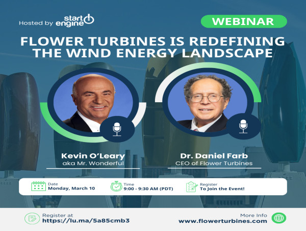 Kevin O'Leary (Mr. Wonderful) in Webinar With Flower Turbines