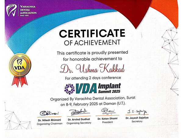  Dr. Ushma Kakkad Honored at VDA Implant Summit 2025 