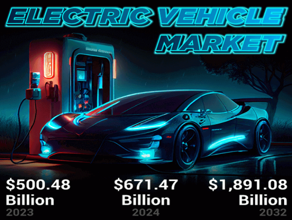  Electric Vehicle Market Size to be Valued at USD 1,891.08 Billion by 2032 with CAGR of 13.8% 