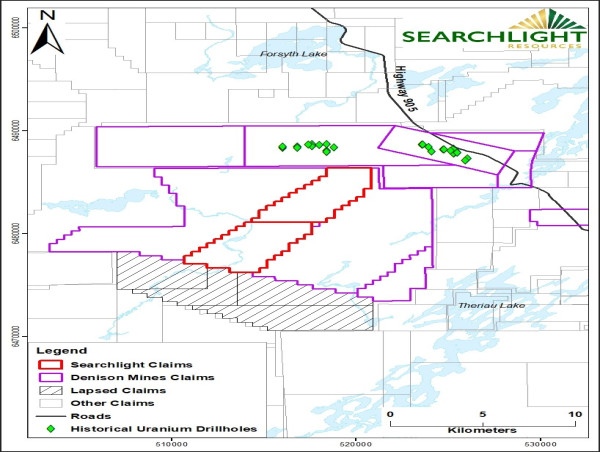  Searchlight Resources Stakes in the Athabasca Basin 