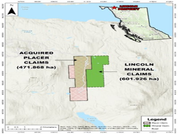 Geologica Stakes High Potential Lincoln Placer Claims