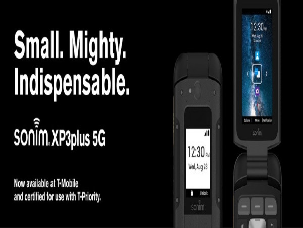  Sonim Technologies Introduces the XP3plus 5G Feature Flip Phone; Certified for T-Priority 