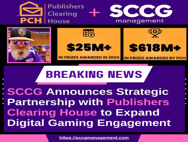 SCCG Announces Strategic Partnership with Publishers Clearing House to Expand Digital Gaming Engagement