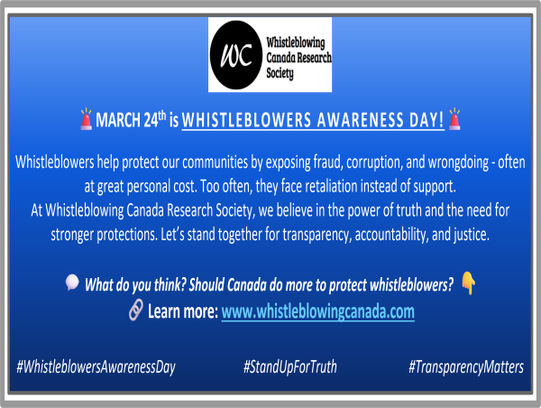  Recognizing Whistleblowers Awareness Day: Honouring Those Who Speak Truth to Power 