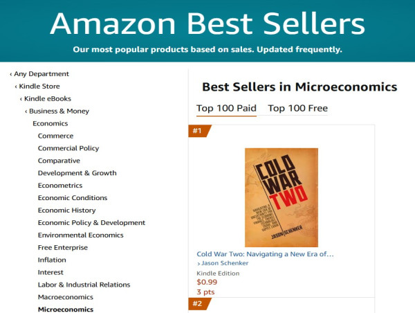 Jason Schenker’s New Book Cold War Two Is a #1 Best Seller in Multiple Categories