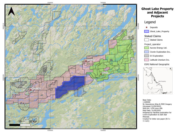 Dark Star Initiates Exploration Program and Announces Filing of Technical Report on Ghost Lake Property Located in the Central Mineral Belt of Newfoundland and Labrador