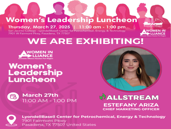  Empowering Women in Energy: Allstream Energy Partners to Exhibit at the Economic Alliance Women's Leadership Luncheon 