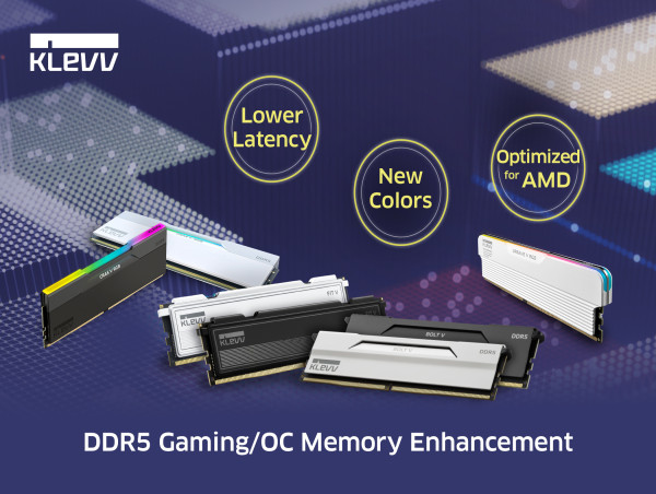 KLEVV élargit sa gamme de mémoire DDR5 Gaming/OC avec de nouvelles variantes de couleur