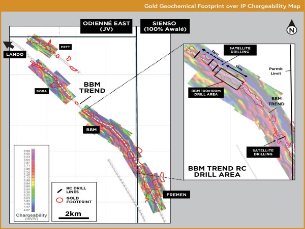  Awalé Completes Drilling on BBM Satellite Targets at the Odienné Project 