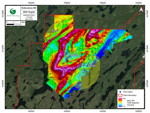  Ramp Metals Initiates Drill Program for the Rottenstone SW Gold Property 