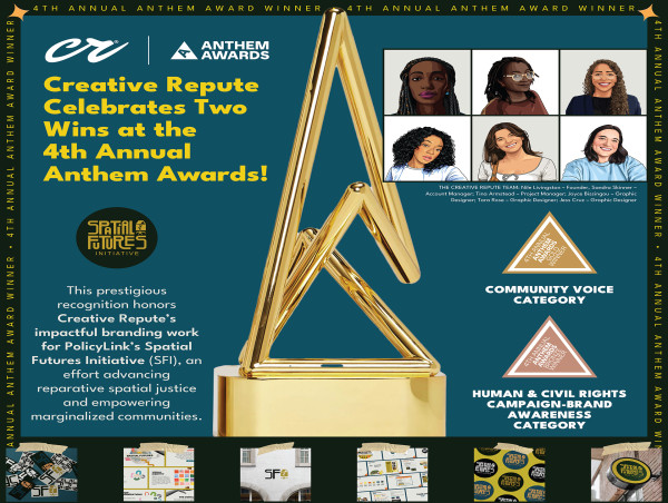 Creative Repute Celebrates Two Wins at the 4th Annual Anthem Awards