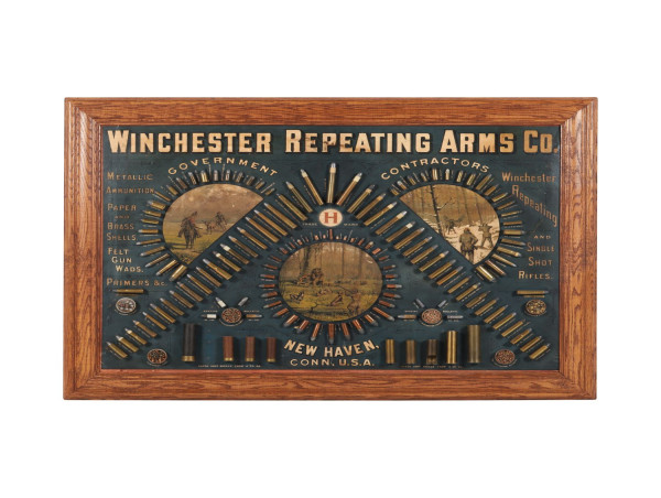 Three antique Winchester cartridge display boards combine for nearly $200,000 (Canadian) in Miller & Miller auction