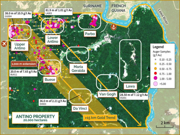  Founders Metals Extends Buese Gold Mineralization over 1,000 m & Intersects 21.6 m of 2.38 g/t Au 