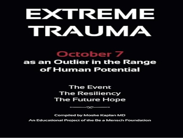 BE A MENSCH FOUNDATION ANNOUNCES INTERNATIONAL BOOK TOUR FOR EXTREME TRAUMA