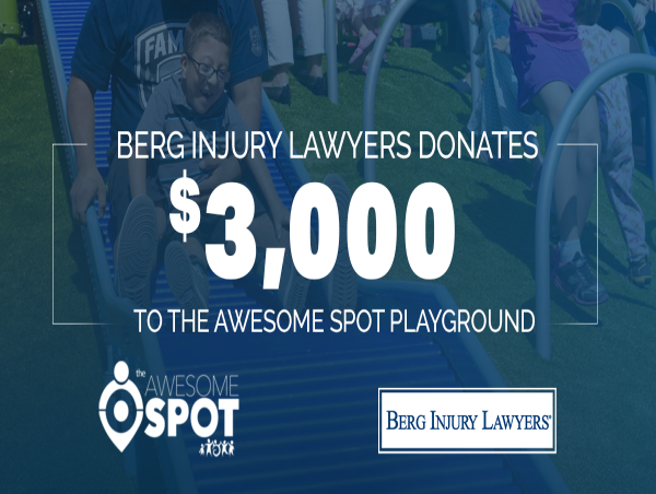 Berg Injury Lawyers Supports Inclusive Play With $3,000 Donation to The Awesome Spot Playground