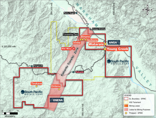  South Pacific Metals Commences New Anga Project Exploration Program Targeting Irinke Extension Gold Prospects Along K92 Border 