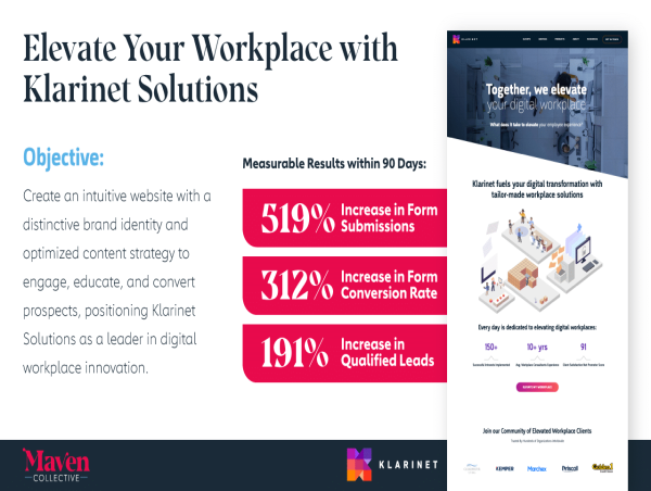  Maven Collective Wins TITAN Business Award for Klarinet Rebrand Rooted in Human-Centered Digital Transformation 