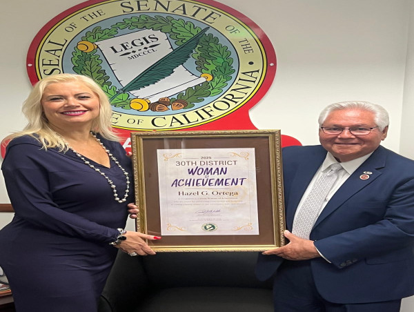 Hazel Ortega Honored as 2025 Woman of Achievement by California State Senator Bob Archuleta