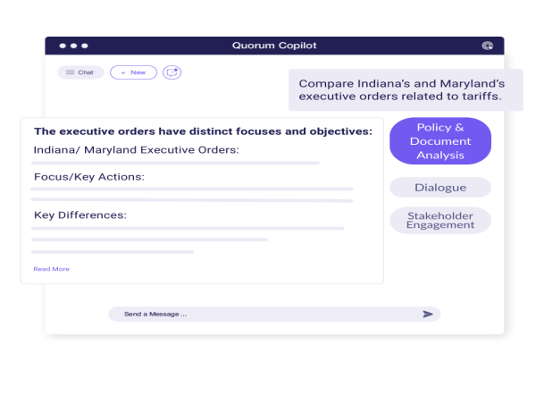 Quorum Expands AI Capabilities: The First AI Assistant to Put All Government‑Affairs Data Sources at Users’ Fingertips