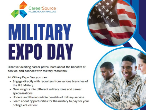 CareerSource Hillsborough Pinellas to Host a Military Expo Day