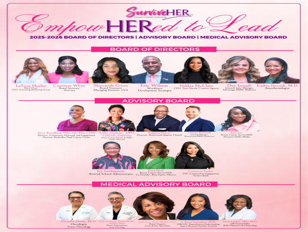  SurviveHER Announces 2025-2026 Board of Directors, Advisory Board Leaders to Advance Breast Cancer Advocacy and Support 