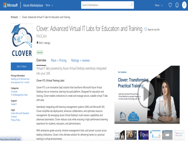  Clover from PROCAN Now Available in Microsoft Azure Marketplace 