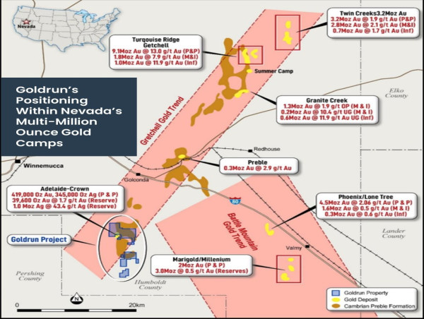 Lodestar Metals Secures Option on Highly Prospective Gold Run Property in Nevada's Getchell Trend