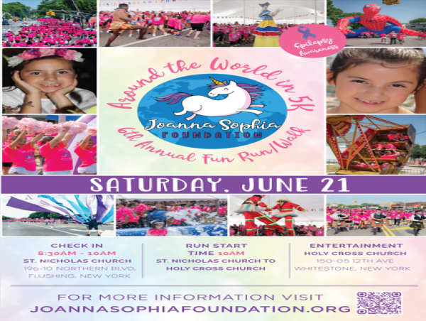 Joanna Sophia Foundation Expands Global Awareness Effort with 6th Annual Epilepsy and SUDEP Fun Run Walk