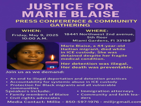 PRESS CONFERENCE TO ADDRESS UNLAWFUL DETENTION AND DEATHS IN ICE CUSTODY