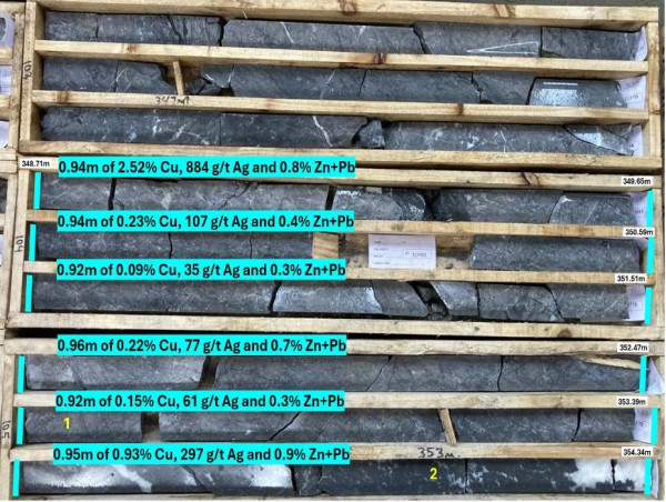  Group Eleven Intersects 12.0m of 2.30% Cu and 560 g/t Ag, Including 6.4m of 3.72% Cu and 838 g/t Ag, Demonstrating High-Grade Copper and Silver Potential at Ballywire 