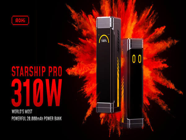 AOHi Launches the Starship Pro 310W: The Game-Changing Powerful 20,000mAh Power Bank