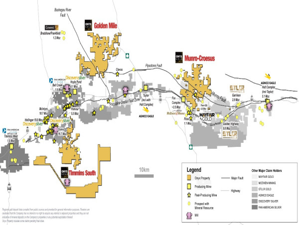 Onyx Gold Mobilizes Drill Rig and Outlines Targets for 10,000-Meter Timmins Spring Drill Program