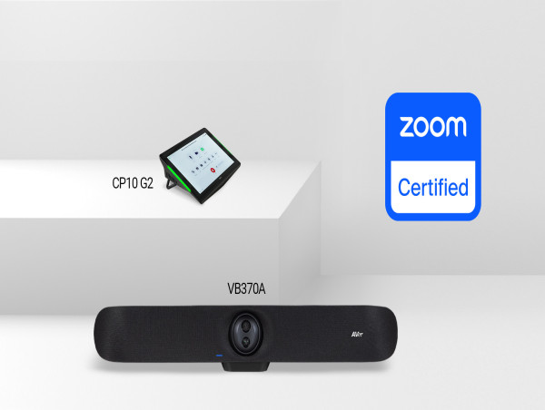 AVer’s VB370A Video Bar and CP10G2 Touch Panel Achieve Zoom Certification