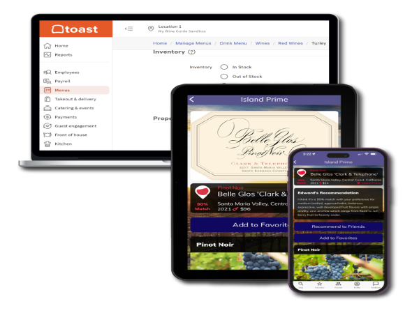  My Wine Guide® Announces Patented Software for Integrated POS Wine Menu Management 