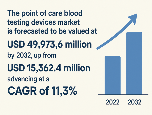 Global Point of Care Blood Testing Devices Market Set for Remarkable Growth to Reach USD 49,973.6 Million by 2032 | FMI