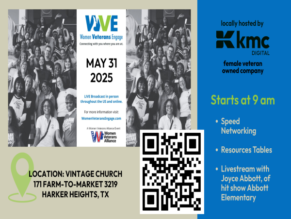 Women Veterans Engage invites women veterans for day of networking, resources in Central Texas