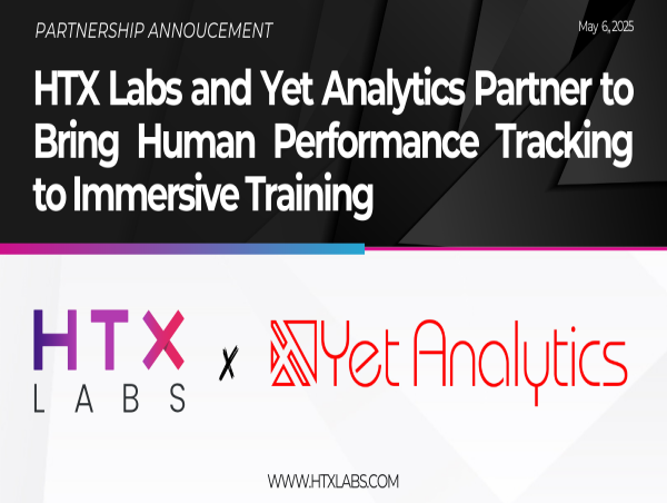  HTX Labs and Yet Analytics Partner to Bring Human Performance Tracking to Immersive Training 