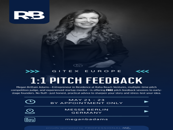 Megan Adams to Support Founders with Complimentary Pitch Feedback at GITEX Europe