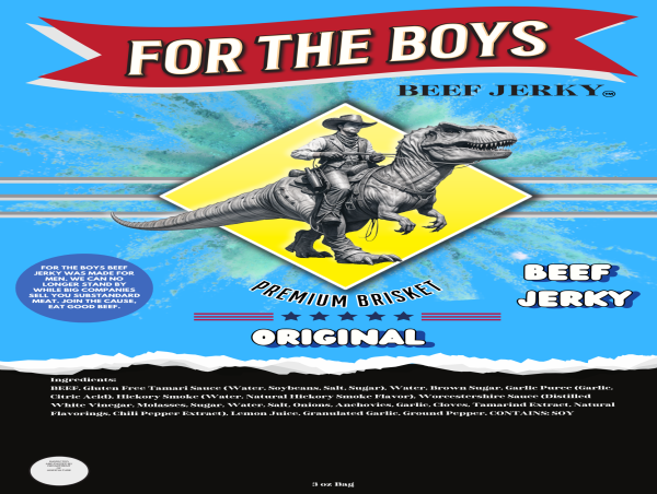 FOR THE BOYS BEEF JERKY LAUNCHES NEW PACKAGING FEATURING ICONIC COWBOY-AND-DINOSAUR DESIGN