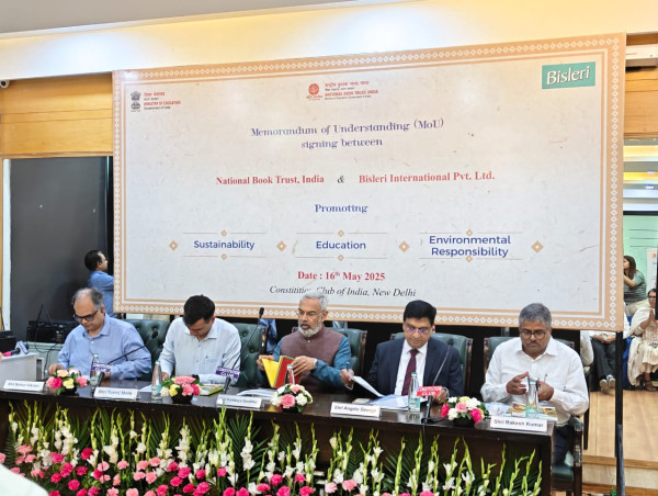 Bisleri International, NBT & CEE Sign a Joint MoU to Launch Educational Book on Plastic Waste Management for Schools in 48 Languages