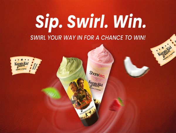 Sharetea Launches Swirl Sensei Challenge with Karate Kid: Legends Movie Ticket* Giveaway