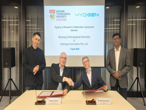 HYDGEN & Energy Research Institute @ NTU Partner to Advance Onsite H2 Production for Industrial Decarbonization