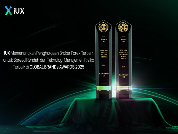  IUX Raih Penghargaan Broker Forex Terbaik untuk Spread Rendah & Teknologi Manajemen Risiko di GB Awards 2025 