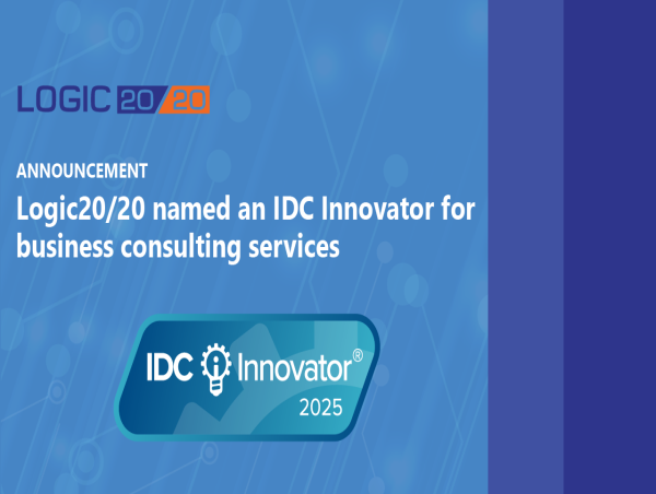 Logic20/20 named an IDC Innovator for business consulting services in the United States, 2025