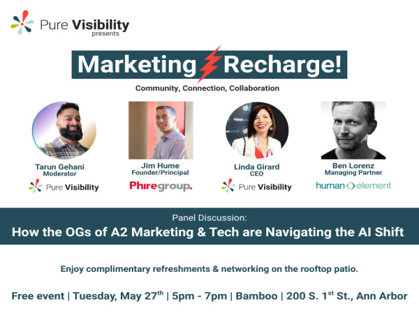 Pure Visibility, Inc. Launches Marketing Recharge to Spark Connection in Ann Arbor’s Marketing Scene