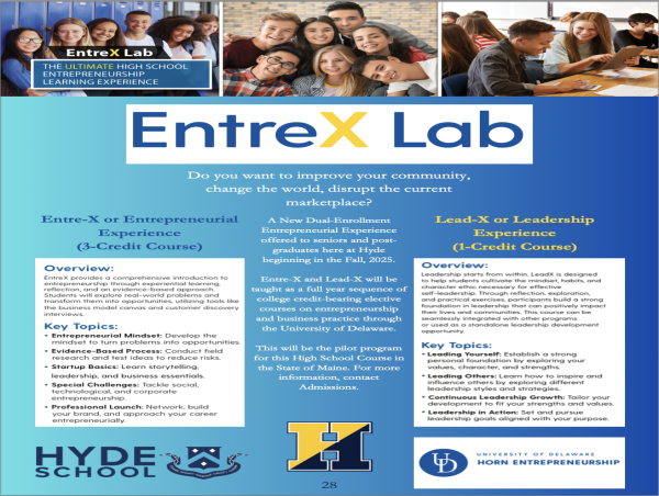Hyde School to Offer College Credit Opportunities Beginning 2025–2026 Academic Year
