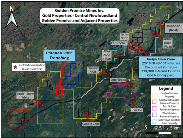 Great Atlantic Receives First of Many Pending Permits Underway at Its 100% Owned Golden Promise Gold Property, Central Newfoundland