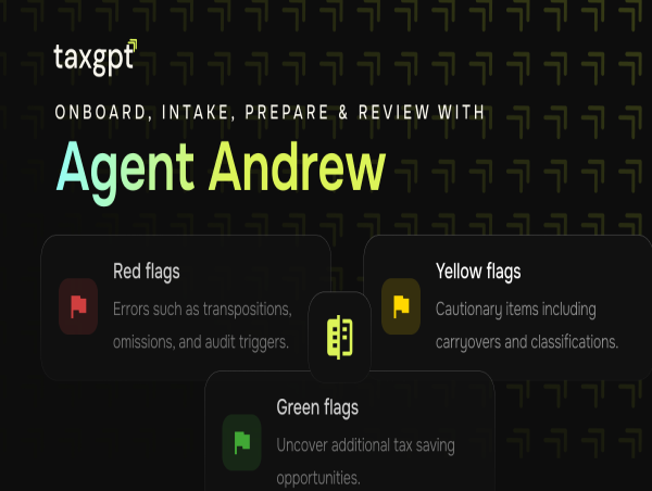 TaxGPT Launches Agent Andrew: Revolutionary AI Agent That Cuts Tax Return Review Time by 90%