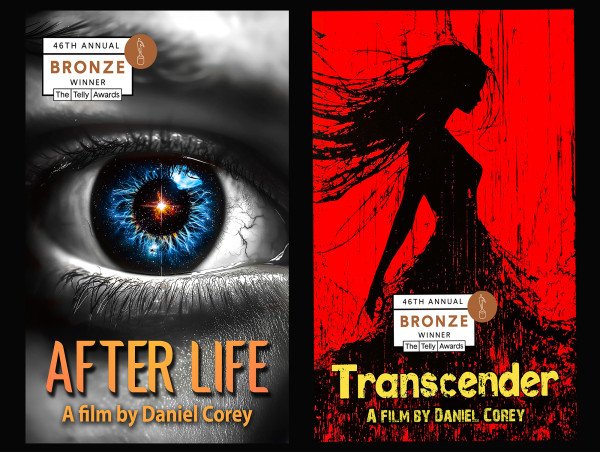 Daniel Corey Wins Three Telly Awards for AI-Driven Films 'After Life' and 'Transcender'