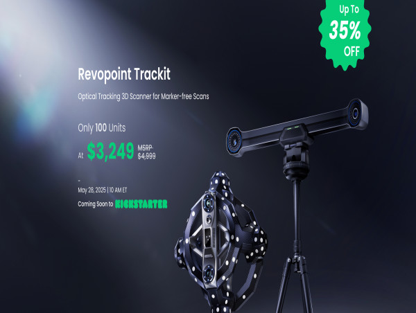  Revopoint Trackit Launches on Kickstarter : Reducing Time and Cost of 3D Scanning 